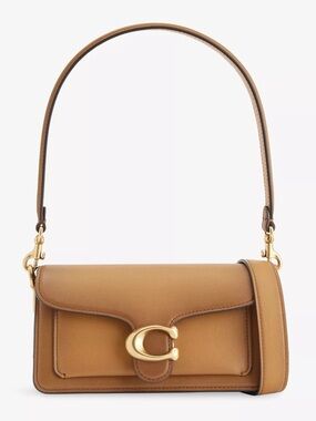Coach Tabby Shoulder Bag 20 Brass/Honey Brown Burnished Glovetanned Leather NWT